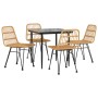 Juego de comedor de jardín 5 piezas ratán sintético by , Garden sets - Ref: Foro24-3157874, Price: 405,04 €, Discount: %