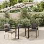 Set comedor jardín 3 pzas y cojines ratán sintético negro gris by , Garden sets - Ref: Foro24-3185113, Price: 194,77 €, Disco...