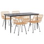 Juego de comedor de jardín 5 piezas ratán sintético von , Gartensets - Ref: Foro24-3157848, Preis: 402,92 €, Rabatt: %