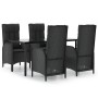 Set de muebles jardín 5 pzas con cojines ratán sintético negro von , Gartensets - Ref: Foro24-3185191, Preis: 587,98 €, Rabat...
