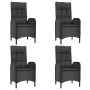 Set de muebles jardín 5 pzas con cojines ratán sintético negro von , Gartensets - Ref: Foro24-3185191, Preis: 587,98 €, Rabat...
