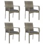 Set comedor jardín 5 pzas y cojines ratán sintético negro gris von , Gartensets - Ref: Foro24-3185126, Preis: 346,65 €, Rabat...
