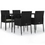 Set de muebles jardín 5 pzas con cojines ratán sintético negro von , Gartensets - Ref: Foro24-3185145, Preis: 347,52 €, Rabat...