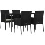 Set de muebles jardín 5 pzas con cojines ratán sintético negro von , Gartensets - Ref: Foro24-3185145, Preis: 347,52 €, Rabat...