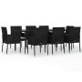 Set de comedor de jardín 9 pzas y cojines ratán sintético negro von , Gartensets - Ref: Foro24-3185147, Preis: 660,26 €, Raba...