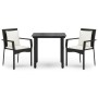 Set comedor de jardín 3 pzas con cojines ratán sintético negro von , Gartensets - Ref: Foro24-3185107, Preis: 192,05 €, Rabat...