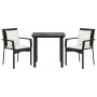 Set comedor de jardín 3 pzas con cojines ratán sintético negro von , Gartensets - Ref: Foro24-3185107, Preis: 192,05 €, Rabat...