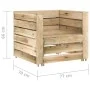 Garden pallet furniture set 2 pieces impregnated pine wood by vidaXL, Modular outdoor sofas - Ref: Foro24-316204, Price: 82,0...