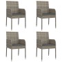 Set comedor jardín 5 pzas y cojines ratán sintético negro gris by , Garden sets - Ref: Foro24-3185151, Price: 349,79 €, Disco...