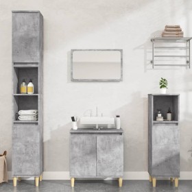 Set muebles de baño 2 piezas madera contrachapada gris hormigón von , Badezimmermöbel - Ref: Foro24-3185585, Preis: 174,95 €,...