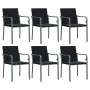 Juego comedor jardín 7 piezas y cojines ratán sintético y acero by , Garden sets - Ref: Foro24-3186944, Price: 432,21 €, Disc...