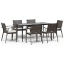 Juego comedor jardín 7 piezas y cojines ratán sintético y acero by , Garden sets - Ref: Foro24-3186978, Price: 541,17 €, Disc...