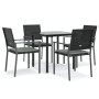 Juego comedor jardín 5 piezas y cojines ratán sintético y acero | Foro24.es | Tu tienda online para hogar, jardín y más Foro24.es
