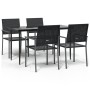 Juego de comedor para jardín 5 piezas ratán sintético y acero von , Gartensets - Ref: Foro24-3187007, Preis: 279,28 €, Rabatt: %