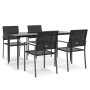 Juego de comedor para jardín 5 piezas ratán sintético y acero by , Garden sets - Ref: Foro24-3187011, Price: 305,37 €, Discou...