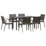 Juego comedor jardín 7 piezas y cojines ratán sintético y acero by , Garden sets - Ref: Foro24-3186990, Price: 526,29 €, Disc...