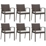Juego comedor jardín 7 piezas y cojines ratán sintético y acero by , Garden sets - Ref: Foro24-3186990, Price: 526,29 €, Disc...