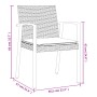 Juego comedor jardín 7 piezas y cojines ratán sintético y acero by , Garden sets - Ref: Foro24-3186990, Price: 526,29 €, Disc...