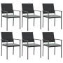Juego comedor jardín 7 piezas y cojines ratán sintético y acero by , Garden sets - Ref: Foro24-3187013, Price: 498,65 €, Disc...