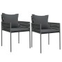 Juego comedor jardín 3 piezas y cojines ratán sintético y acero by , Garden sets - Ref: Foro24-3187051, Price: 285,32 €, Disc...