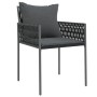 Juego comedor jardín 3 piezas y cojines ratán sintético y acero by , Garden sets - Ref: Foro24-3187051, Price: 285,32 €, Disc...