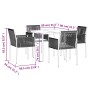 Set comedor jardín 5 pzas y cojines acero ratán sintético negro by , Garden sets - Ref: Foro24-3187066, Price: 380,18 €, Disc...