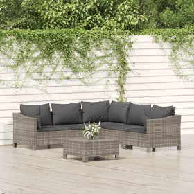 Set de muebles de jardín 6 pzas y cojines ratán sintético gris von , Gartensets - Ref: Foro24-3187278, Preis: 502,94 €, Rabat...