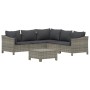 Set de muebles de jardín 6 pzas y cojines ratán sintético gris by , Garden sets - Ref: Foro24-3187278, Price: 449,95 €, Disco...