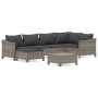 Set de muebles de jardín 7 pzas y cojines ratán sintético gris by , Garden sets - Ref: Foro24-3187292, Price: 508,93 €, Disco...