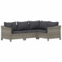 Set de muebles de jardín 7 pzas y cojines ratán sintético gris by , Garden sets - Ref: Foro24-3187292, Price: 508,93 €, Disco...