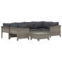 Set de muebles de jardín 7 pzas y cojines ratán sintético gris von , Gartensets - Ref: Foro24-3187301, Preis: 532,86 €, Rabat...