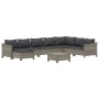 Set de muebles de jardín 9 pzas y cojines ratán sintético gris by , Garden sets - Ref: Foro24-3187299, Price: 750,21 €, Disco...