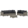 Set de muebles de jardín 6 pzas y cojines ratán sintético gris by , Garden sets - Ref: Foro24-3187265, Price: 559,20 €, Disco...