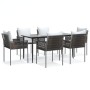 Juego comedor jardín 7 piezas y cojines ratán sintético y acero von , Gartensets - Ref: Foro24-3187058, Preis: 565,00 €, Raba...
