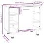 Set de muebles baño 3 pzas madera contrachapada roble ahumado von , Badezimmermöbel - Ref: Foro24-3187606, Preis: 198,22 €, R...