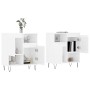 Aparadores 2 uds madera contrachapada blanco brillo de , Aparadores - Ref: Foro24-3190127, Precio: 122,31 €, Descuento: %