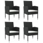 Juego de comedor de jardín 5 pzas ratán sintético y acero negro by , Garden sets - Ref: Foro24-3203308, Price: 285,14 €, Disc...