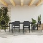Juego de comedor de jardín 7 pzas ratán sintético y acero negro von , Gartensets - Ref: Foro24-3203278, Preis: 386,01 €, Raba...