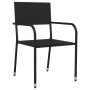 Juego de comedor de jardín 7 pzas ratán sintético y acero negro von , Gartensets - Ref: Foro24-3203278, Preis: 386,01 €, Raba...