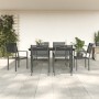 Juego de comedor para jardín 7 piezas acero y textilene negro by , Garden sets - Ref: Foro24-3200723, Price: 416,99 €, Discou...