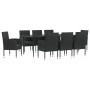 Juego de comedor de jardín 9 pzas ratán sintético y acero negro von , Gartensets - Ref: Foro24-3203343, Preis: 686,45 €, Raba...