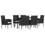 Juego de comedor de jardín 7 pzas ratán sintético y acero negro by , Garden sets - Ref: Foro24-3203317, Price: 370,96 €, Disc...