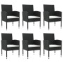 Juego de comedor de jardín 7 pzas ratán sintético y acero negro by , Garden sets - Ref: Foro24-3203317, Price: 370,96 €, Disc...