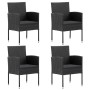 Juego de comedor de jardín 5 pzas ratán sintético y acero negro by , Garden sets - Ref: Foro24-3203348, Price: 379,99 €, Disc...