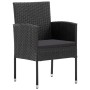 Juego de comedor de jardín 5 pzas ratán sintético y acero negro by , Garden sets - Ref: Foro24-3203348, Price: 379,99 €, Disc...