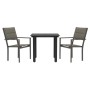 Juego de comedor para jardín 3 piezas acero y textilene negro by , Garden sets - Ref: Foro24-3200742, Price: 179,31 €, Discou...