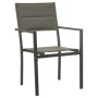 Juego de comedor para jardín 3 piezas acero y textilene negro by , Garden sets - Ref: Foro24-3200742, Price: 179,31 €, Discou...