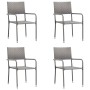 Juego de comedor jardín 5 pzas ratán sintético acero gris negro von , Gartensets - Ref: Foro24-3203292, Preis: 238,71 €, Raba...