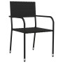 Juego de comedor de jardín 5 pzas ratán sintético y acero negro von , Gartensets - Ref: Foro24-3203284, Preis: 220,33 €, Raba...