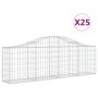 Cestas de gaviones 25 uds forma de arco hierro 200x30x60/80 cm von , Töpfe und Pflanzgefäße - Ref: Foro24-3145404, Preis: 1,0...